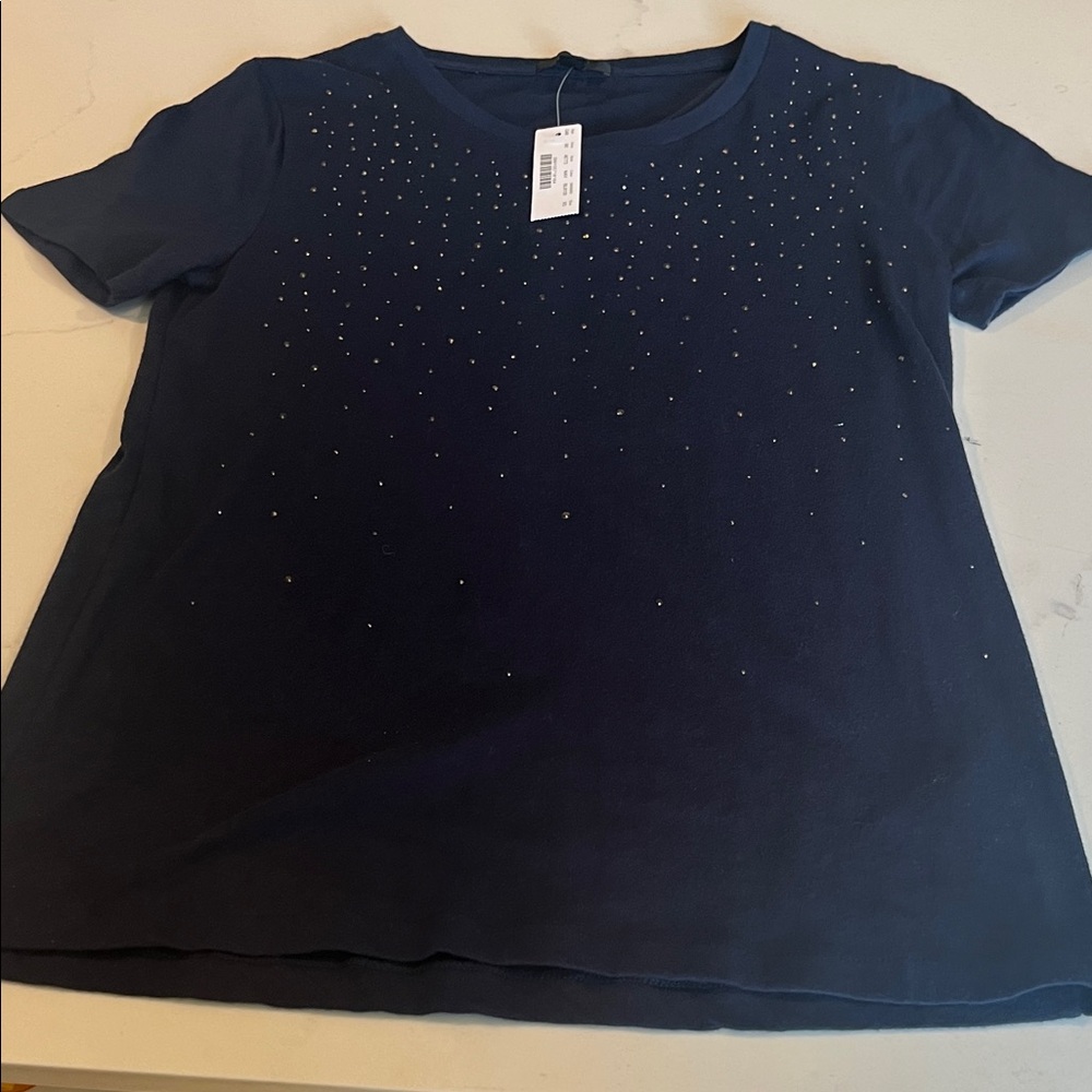 J. Crew Navy Women's Short Sleeve Tee